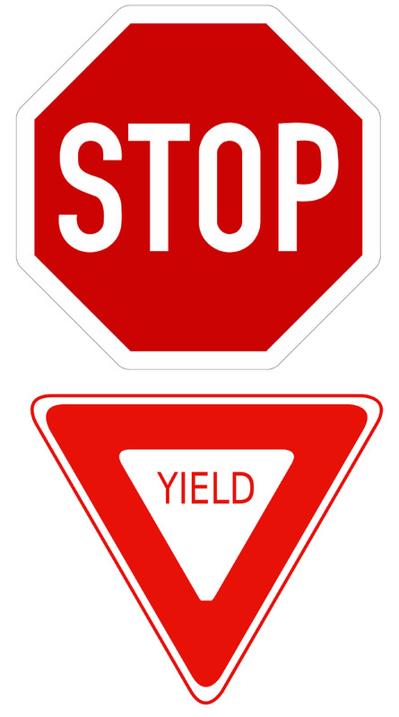 STOP and YIELD signs.